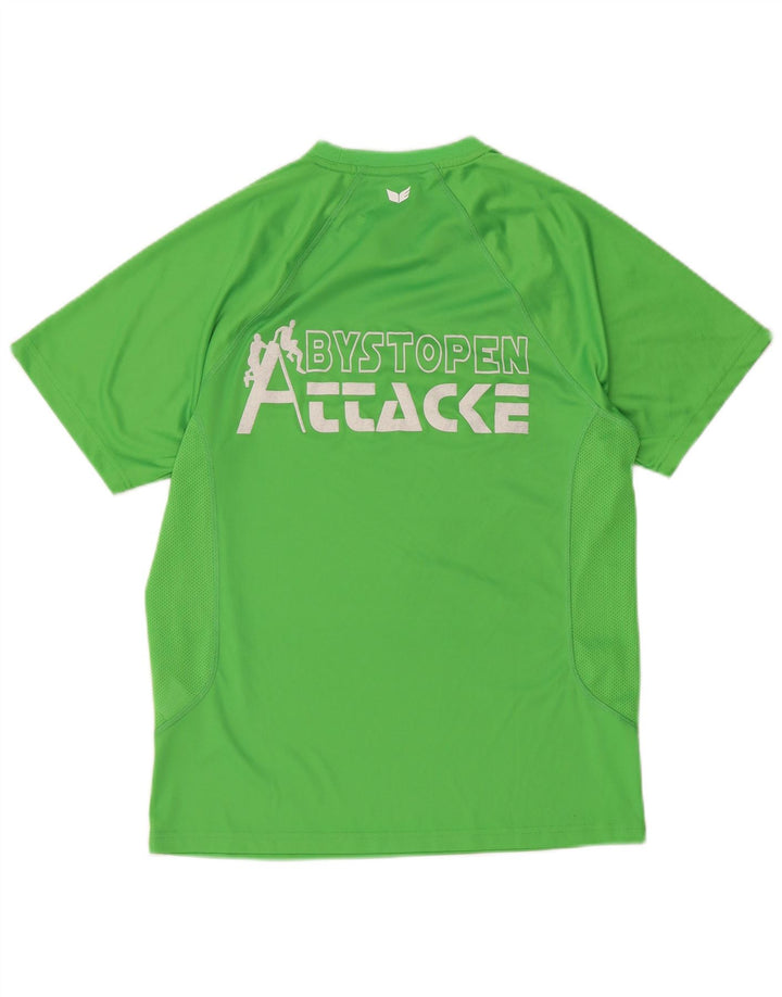Camiseta masculina Erima com estampa gráfica verde médio poliéster