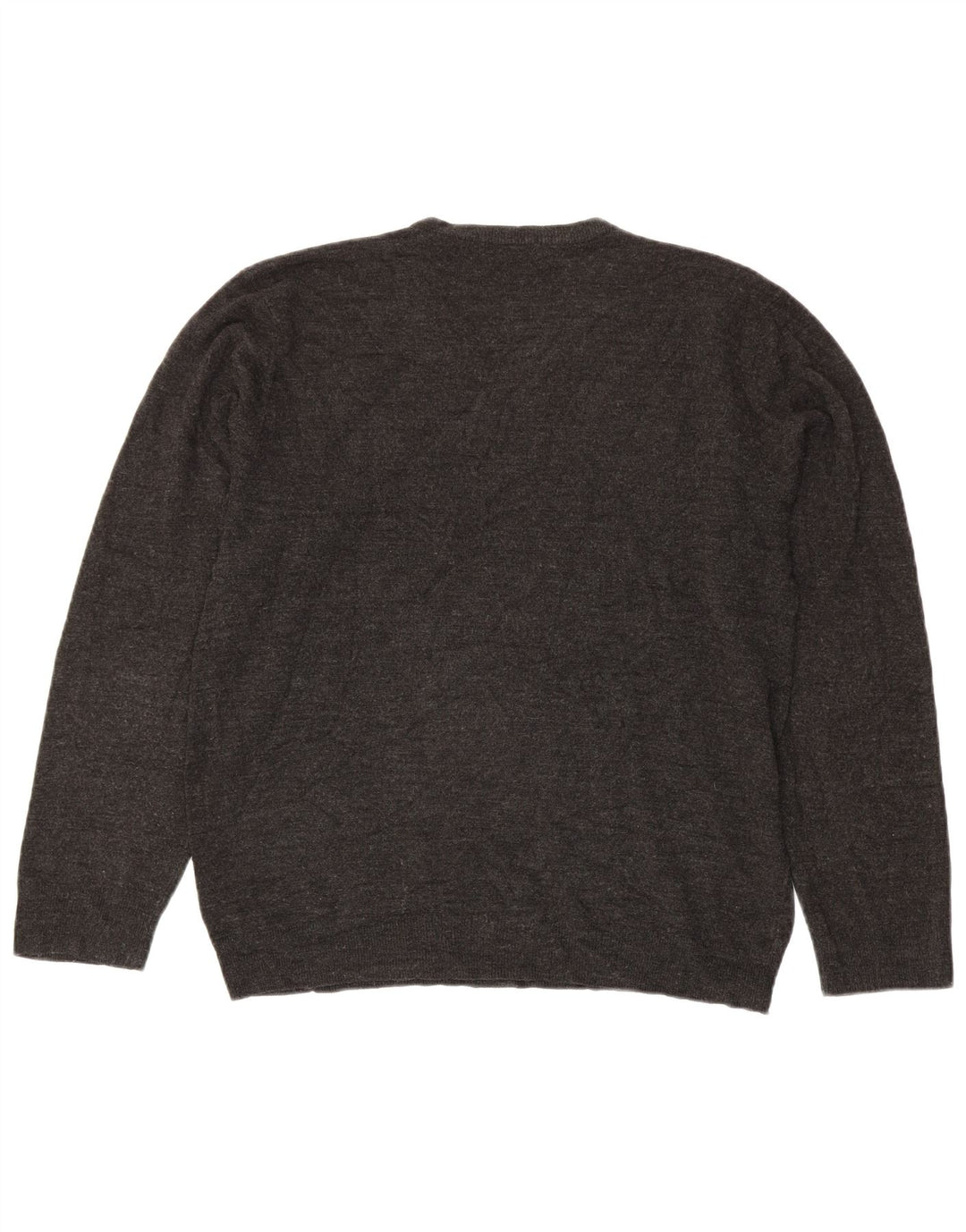 Suéter masculino Marks & Spencer Blue Harbor com decote em V grande cinza acrílico