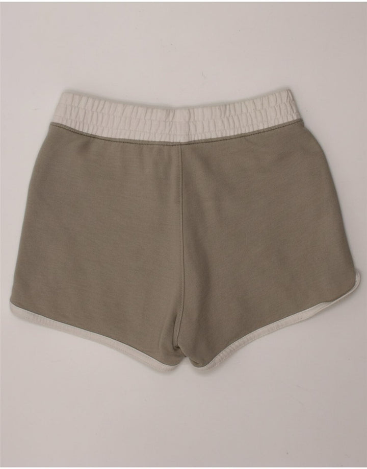 Shorts esportivos femininos HURLEY 12-13 anos grande bloco colorido verde