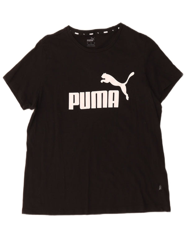 Puma Camiseta Feminina Graphic Top UK 18 XL Algodão Preto