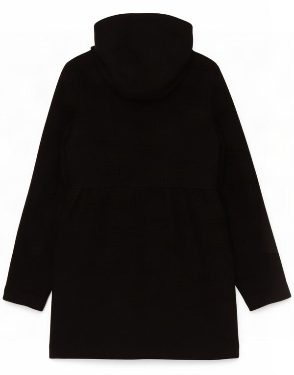 Zara Sobretudo feminino Trafaluc com capuz UK 12 Lã preta média