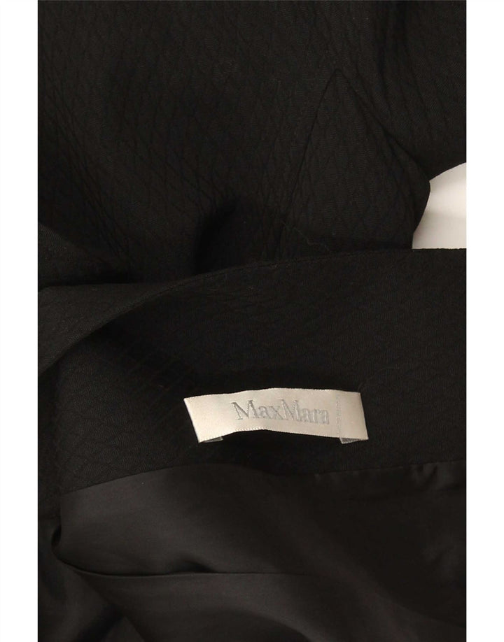 Jaqueta blazer feminina Max Mara com 1 botão Reino Unido 16 grande lã virgem preta