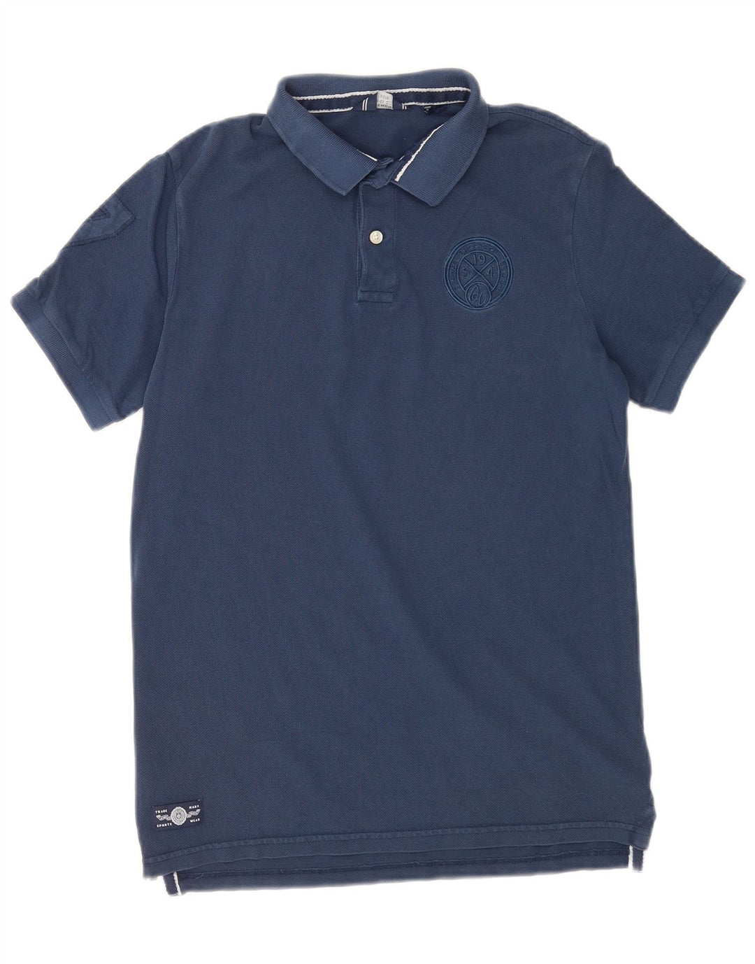 Camisa polo masculina Superdry médio algodão azul marinho