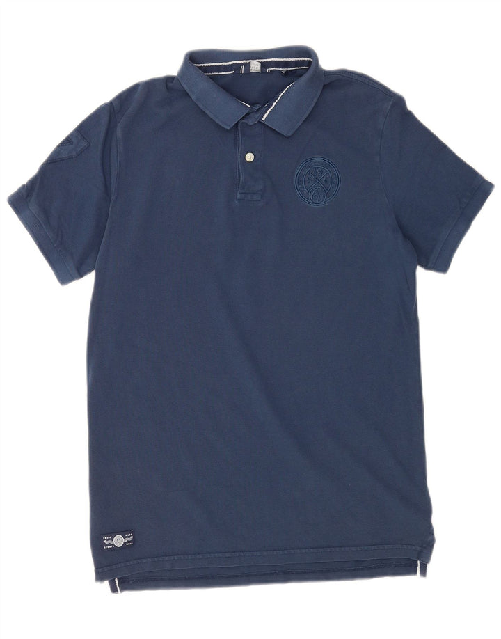 Camisa polo masculina Superdry médio algodão azul marinho