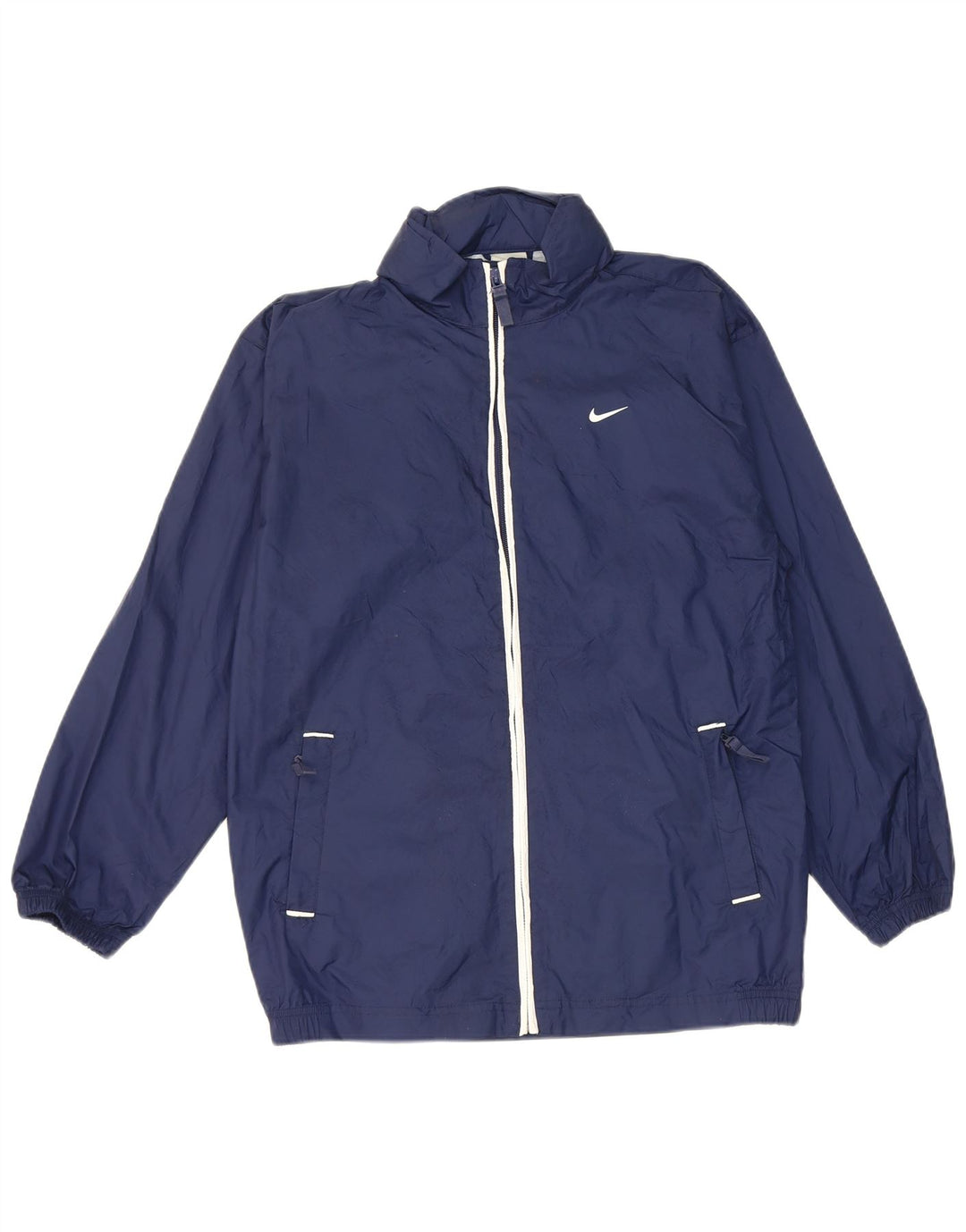 Jaqueta de chuva Nike Boys Graphic com capuz 14-15 anos azul marinho nylon