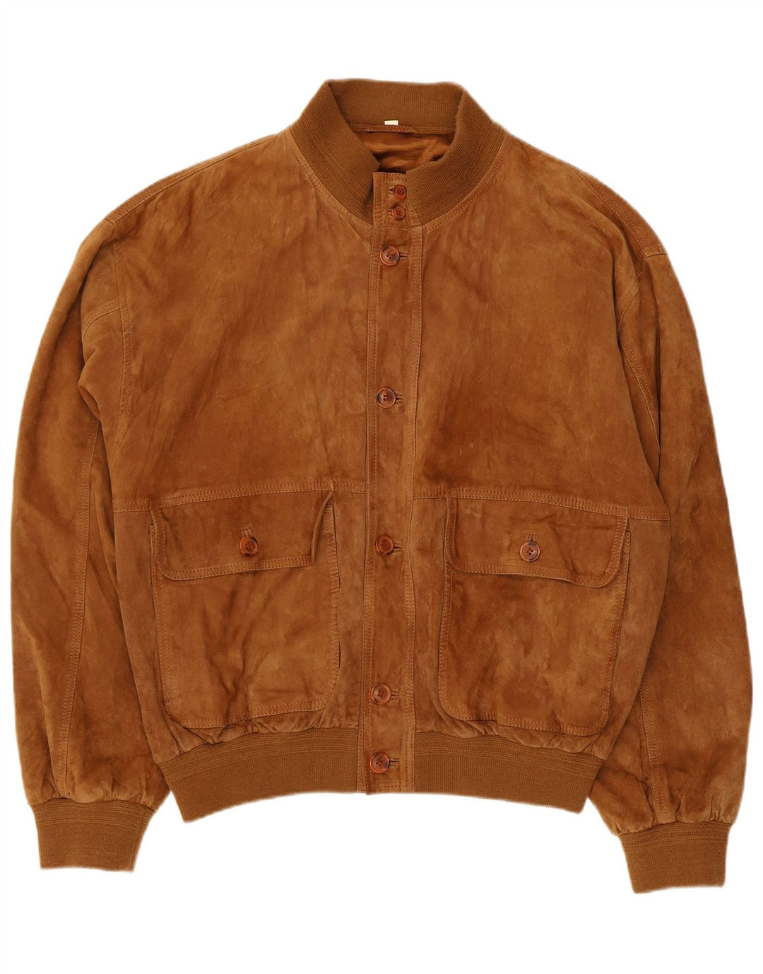 Jaqueta masculina vintage de camurça IT 50 grande couro marrom