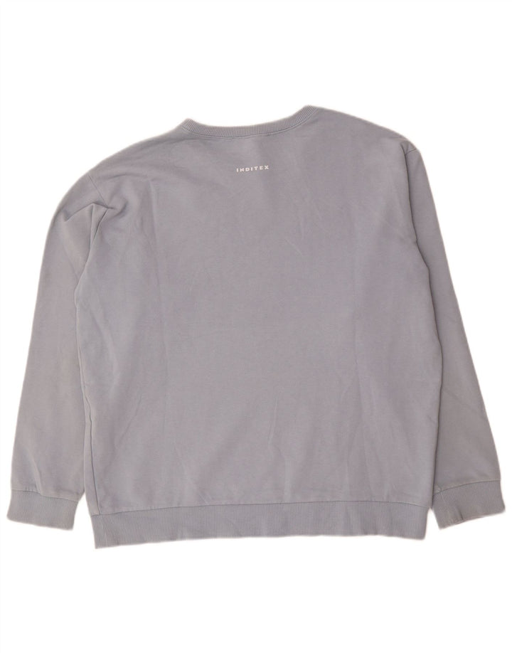 Zara Moletom Masculino Jumper XL Azul Algodão