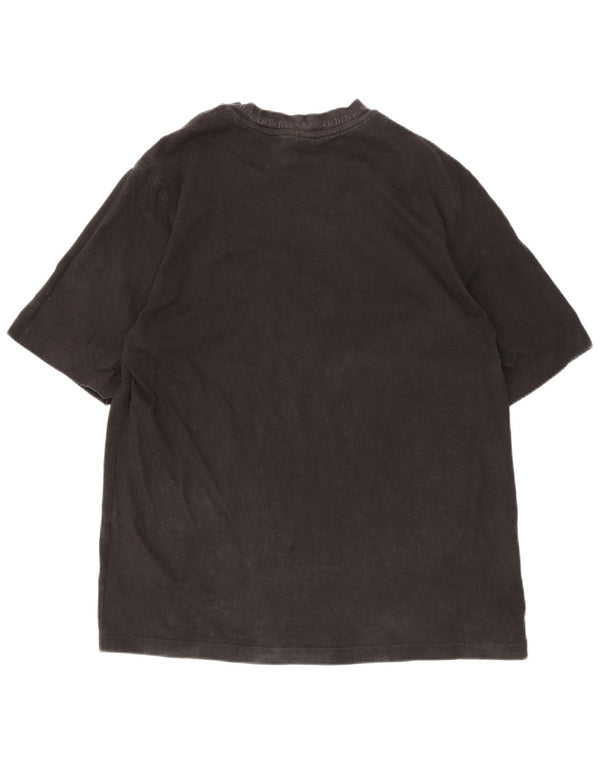 Adidas Mens Graphic T-Shirt Top Médio Algodão Preto