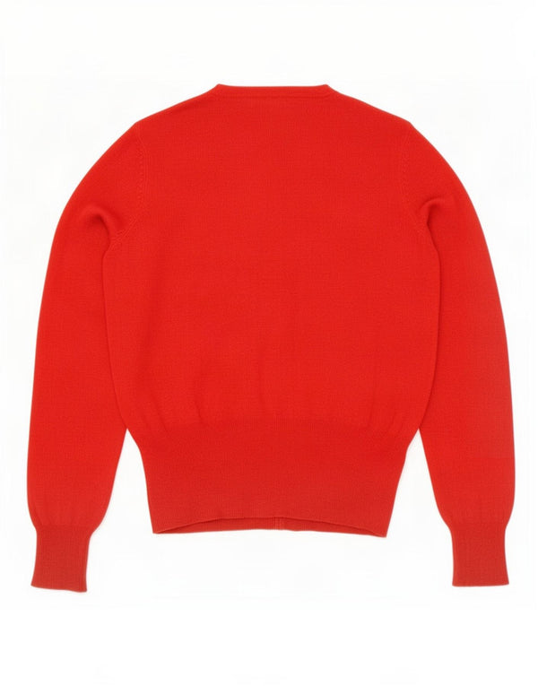 Suéter cardigã feminino Marks & Spencer Reino Unido 8 viscose vermelha pequena