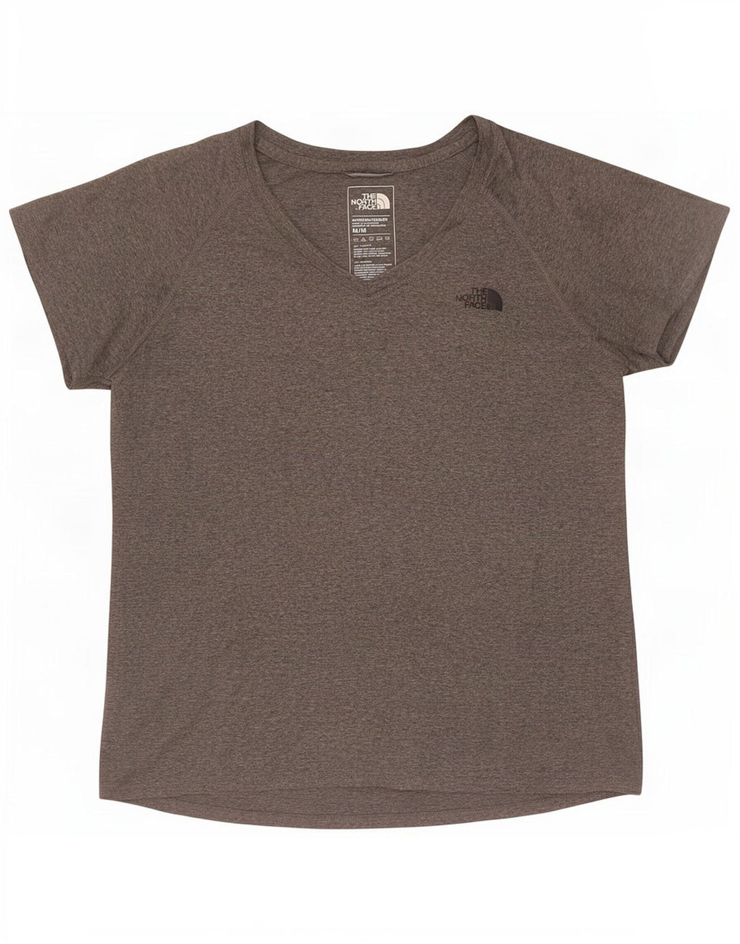 Camiseta feminina The North Face UK 12 poliéster manchado cinza médio