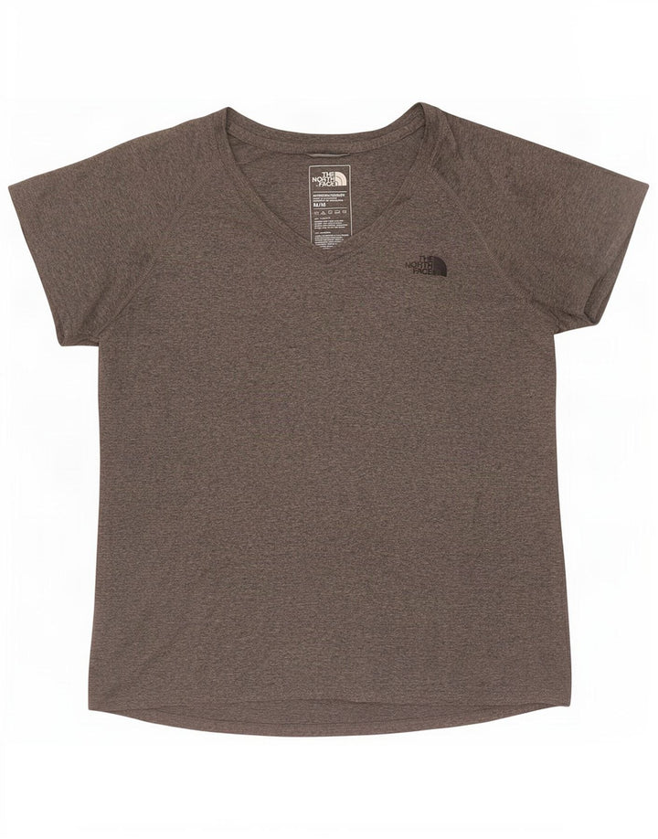 Camiseta feminina The North Face UK 12 poliéster manchado cinza médio