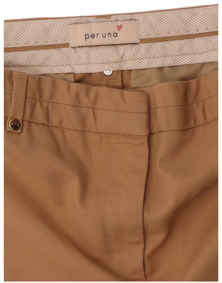 Calça feminina cortada slim PER UNA W28 L25 bege