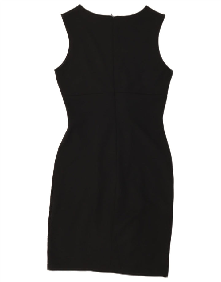 Guess Vestido feminino sem mangas com bainha UK 8 pequeno preto
