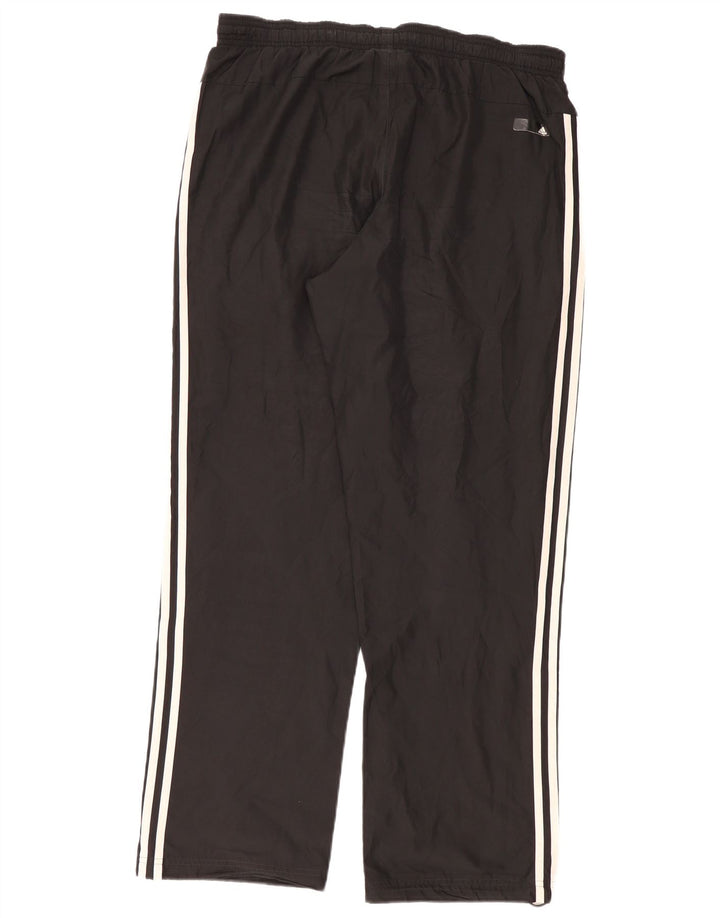 Calças de treino masculinas Adidas UK 40/42 poliéster preto médio