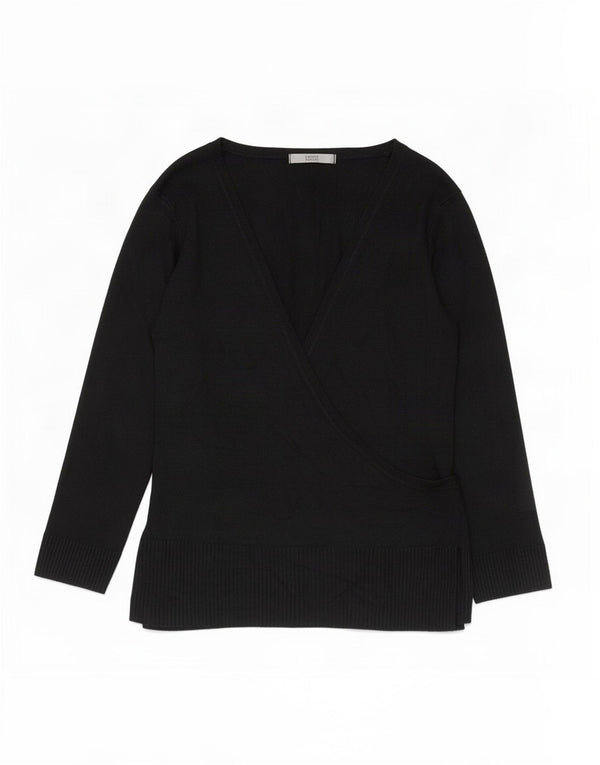 Suéter cardigã feminino Marks & Spencer manga 3/4 Reino Unido 10 pequeno preto