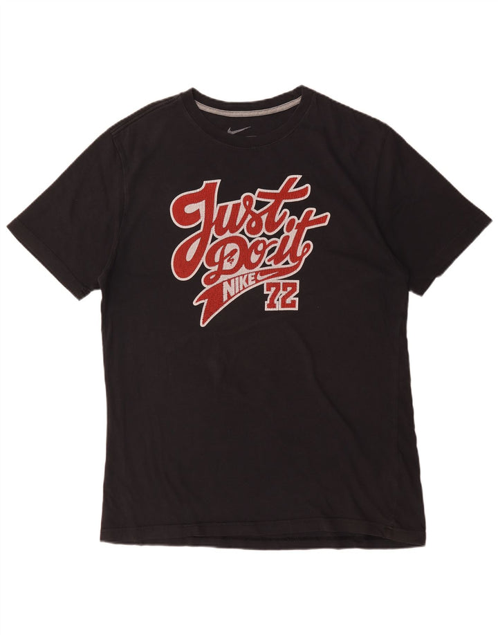 Camiseta Nike masculina regular fit gráfica top grande de algodão preto