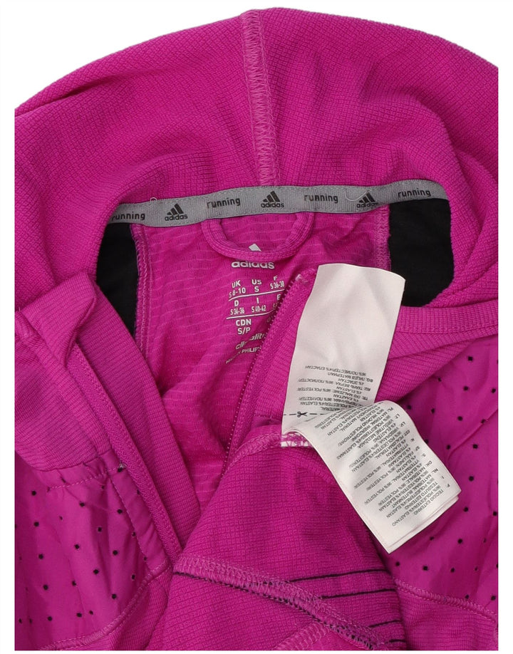 ADIDAS Womens Climalite Oversized Tracksuit Top Jacket UK 8/10 Small Pink