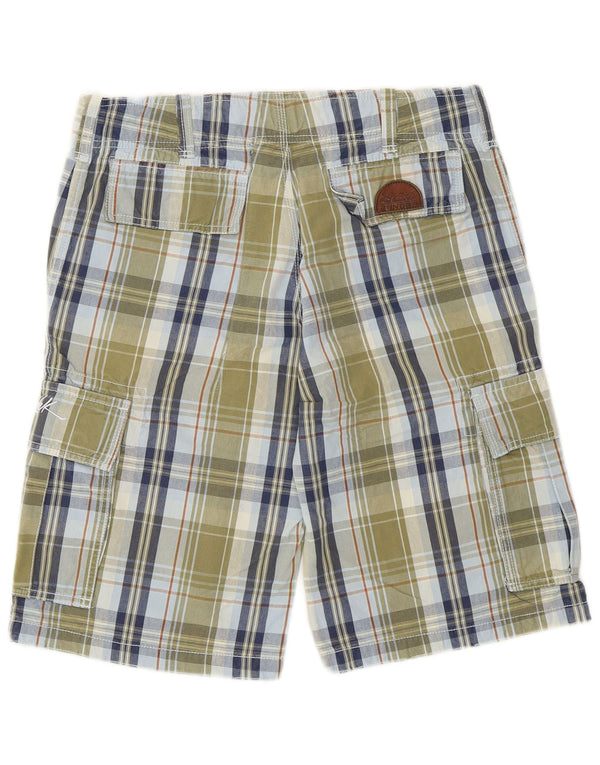 Shorts cargo masculino Sundek W32 médio cáqui xadrez algodão