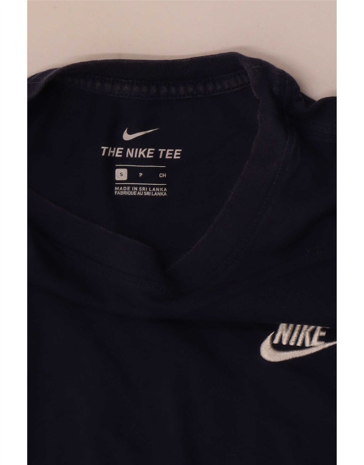 Nike Mens Camiseta Top Pequeno Azul Marinho