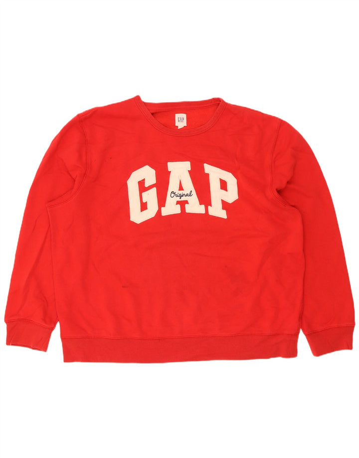 Moletom gráfico masculino Gap Jumper 2XL algodão vermelho