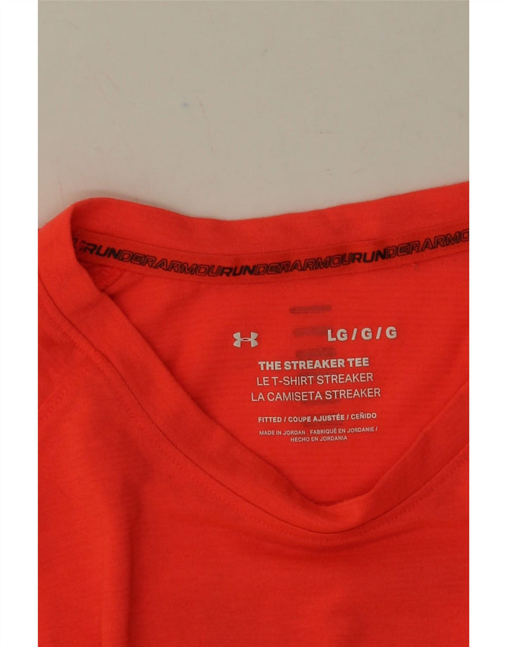 UNDER ARMOUR Mens Coupe Ajustee Camiseta Top Grande Laranja