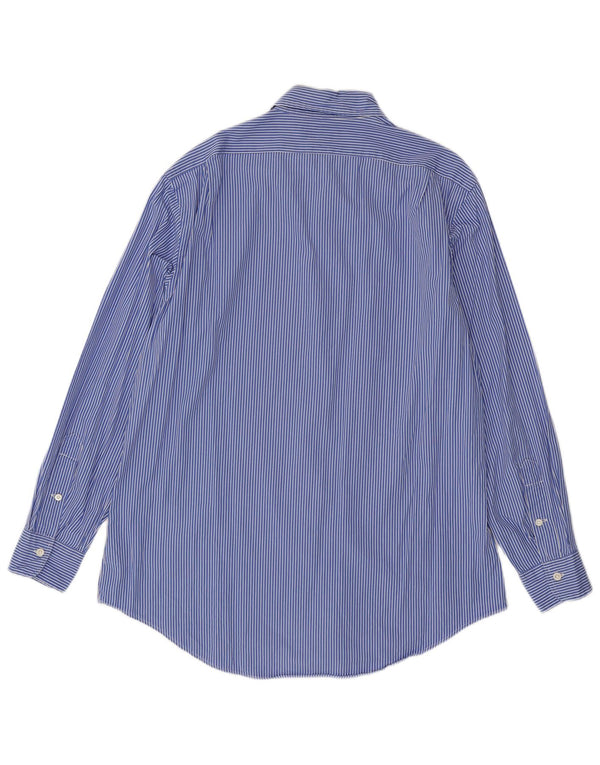 Camisa Polo Ralph Lauren Masculina Custom Fit Grande Algodão Listrado Azul