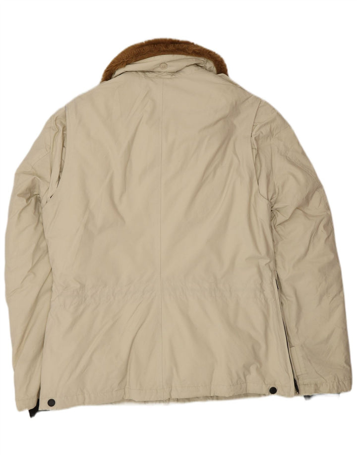 Jaqueta acolchoada militar feminina Blauer UK 18 XL bege nylon
