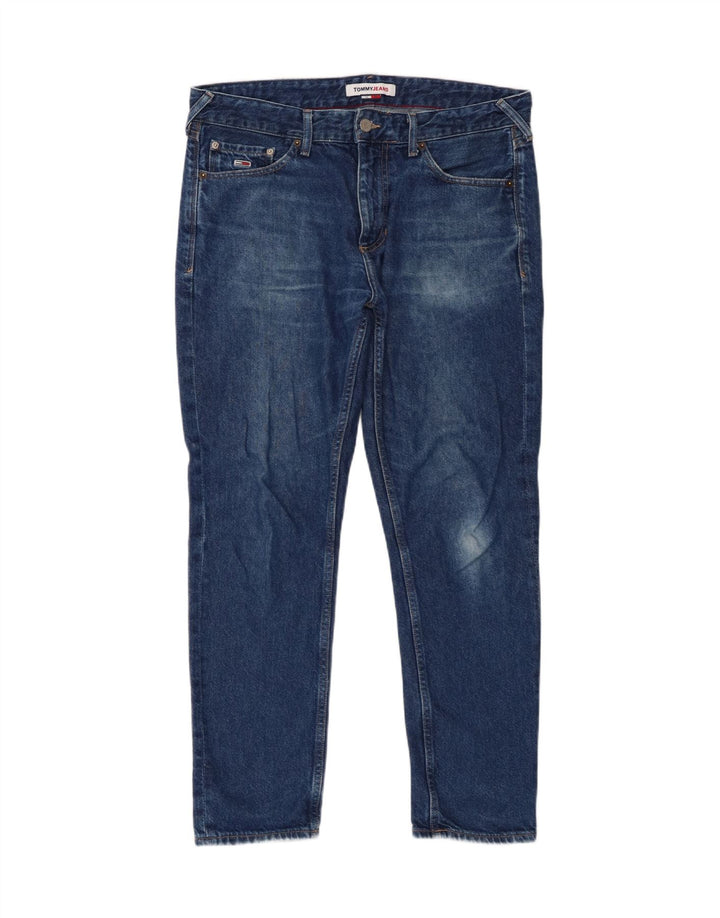 Tommy Hilfiger Masculino Slim Jeans W32 L30 Azul Algodão