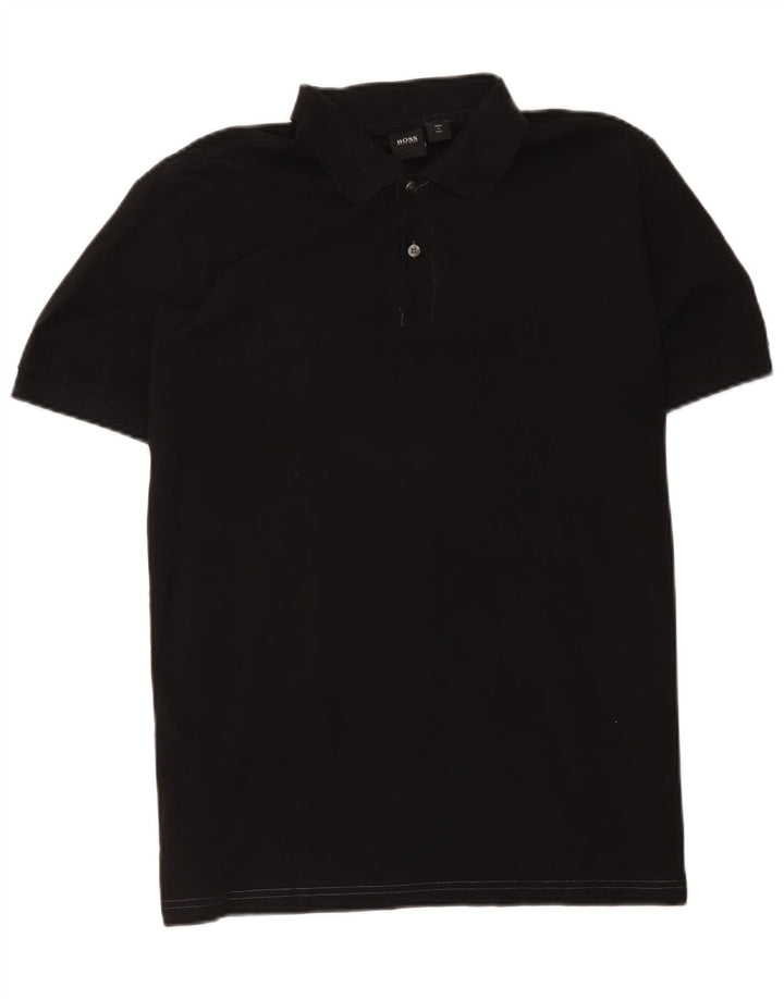 Camisa polo masculina Hugo Boss grande preta