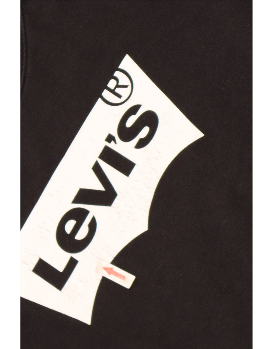 Moletom feminino Levi's com estampa oversized, Reino Unido 10 pequeno algodão preto