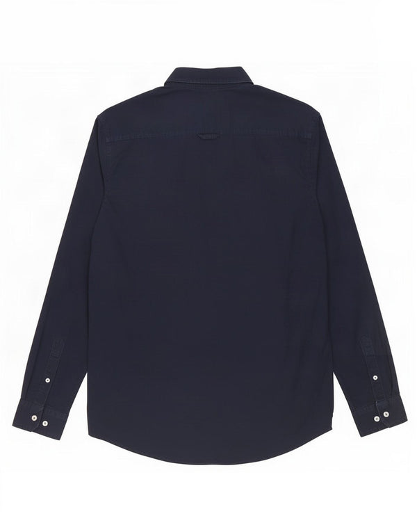 Crew Clothing Mens Slim Fit Shirt XL Navy Blue Cotton
