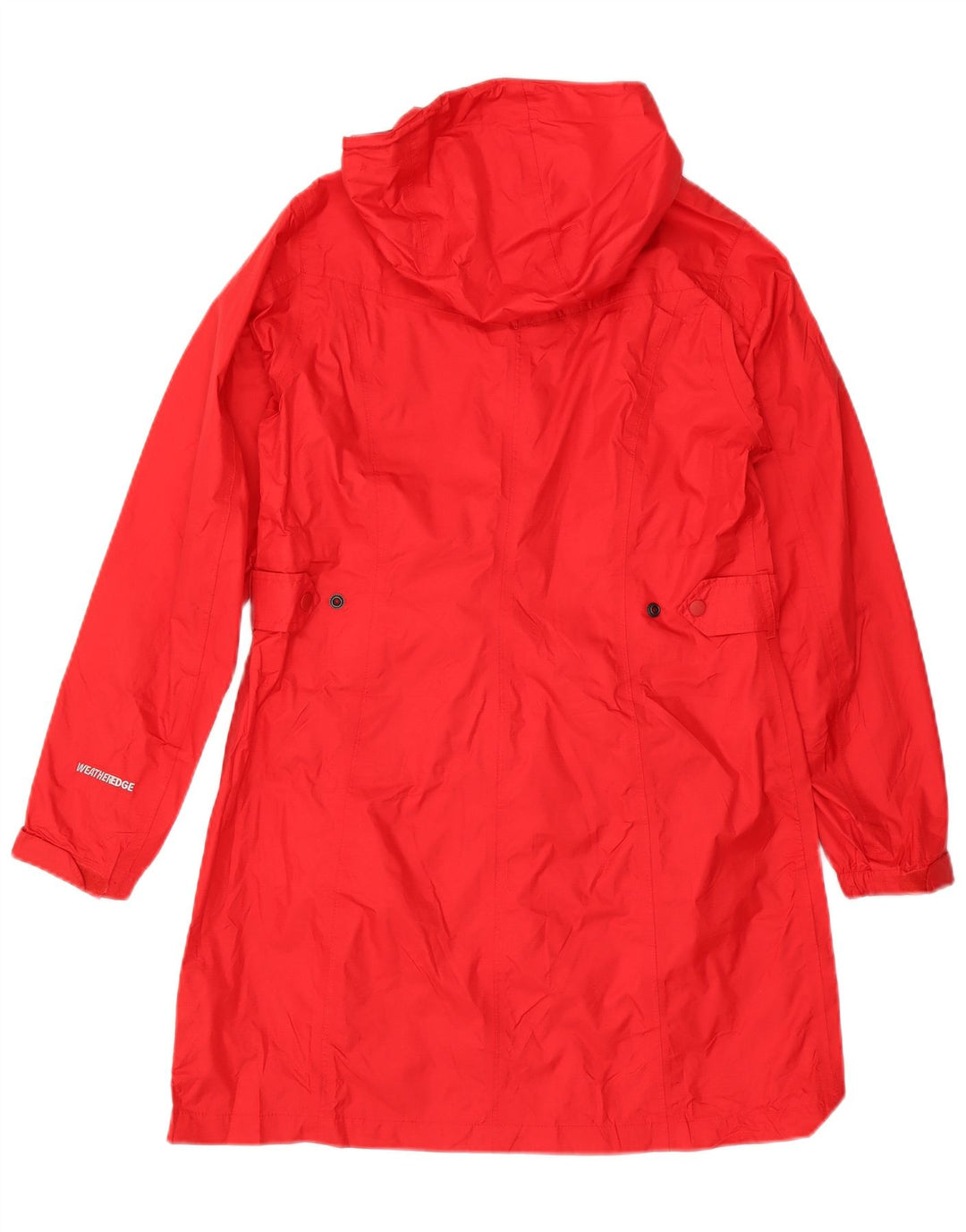 Capa de chuva feminina Eddie Bauer com capuz Reino Unido 14 nylon vermelho médio