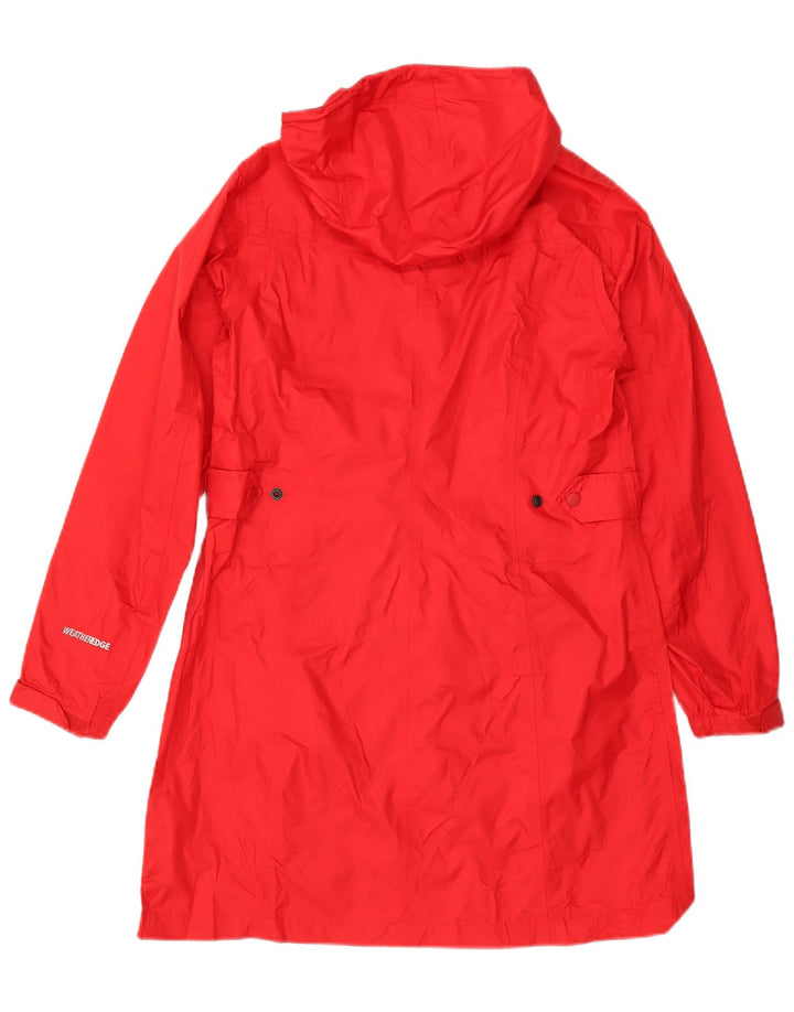 Capa de chuva feminina Eddie Bauer com capuz Reino Unido 14 nylon vermelho médio