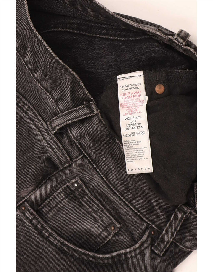 Jeans retos femininos Topshop W28 L32 algodão cinza