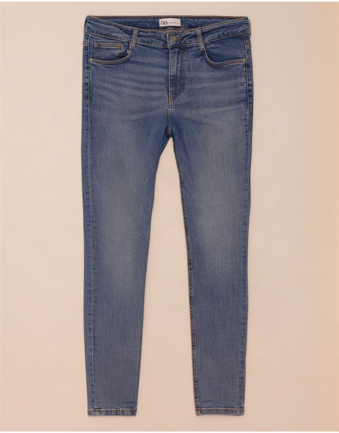 Zara Jeans Skinny Feminino EU 40 Médio W30 L29 Azul