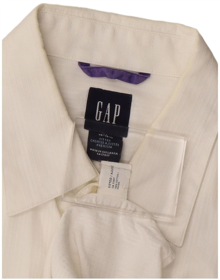 Camisa masculina GAP tamanho 15 1/2 algodão branco médio
