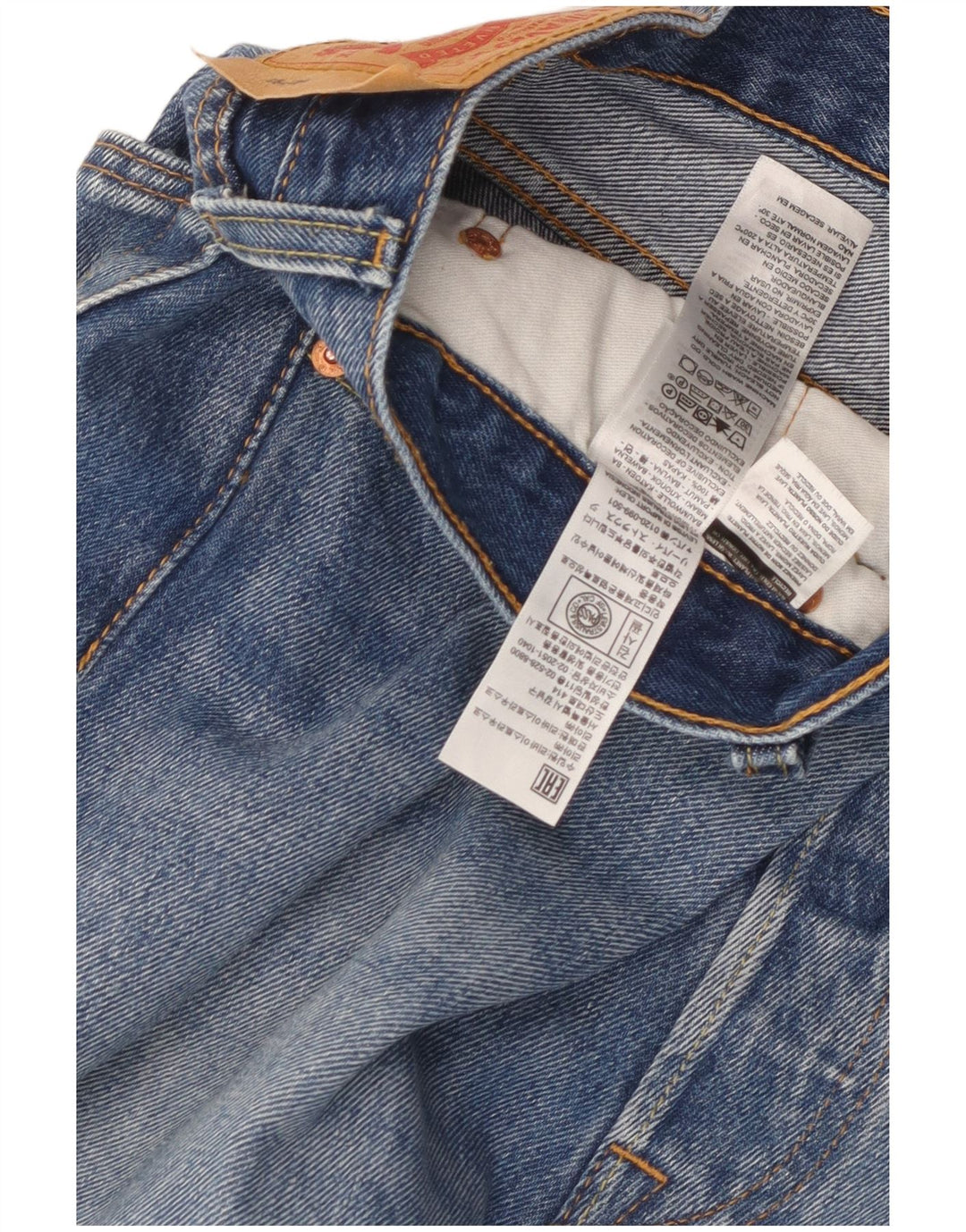 Levi's Masculino 501 Straight Jeans W36 L27 Azul Algodão