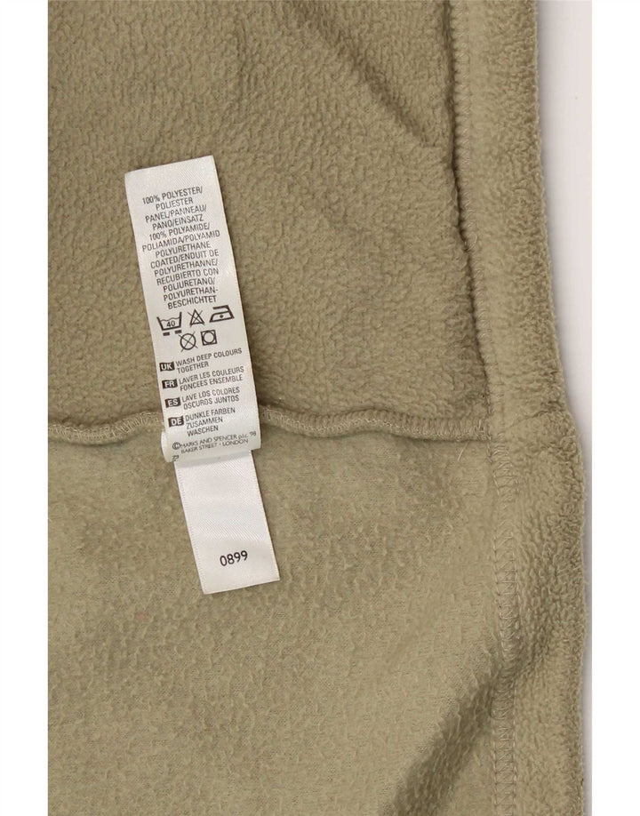 Jaqueta masculina de lã de ajuste solto Marks & Spencer, poliéster cáqui médio