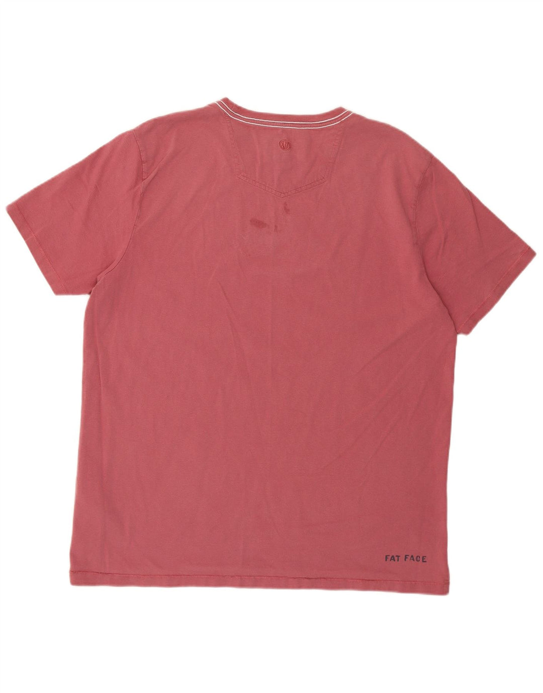 Camiseta gráfica masculina Fat Face Top grande de algodão vermelho