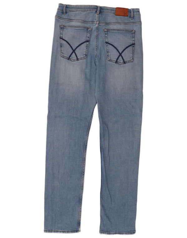 Crew Clothing Mens Jeans retos W32 L31 algodão azul