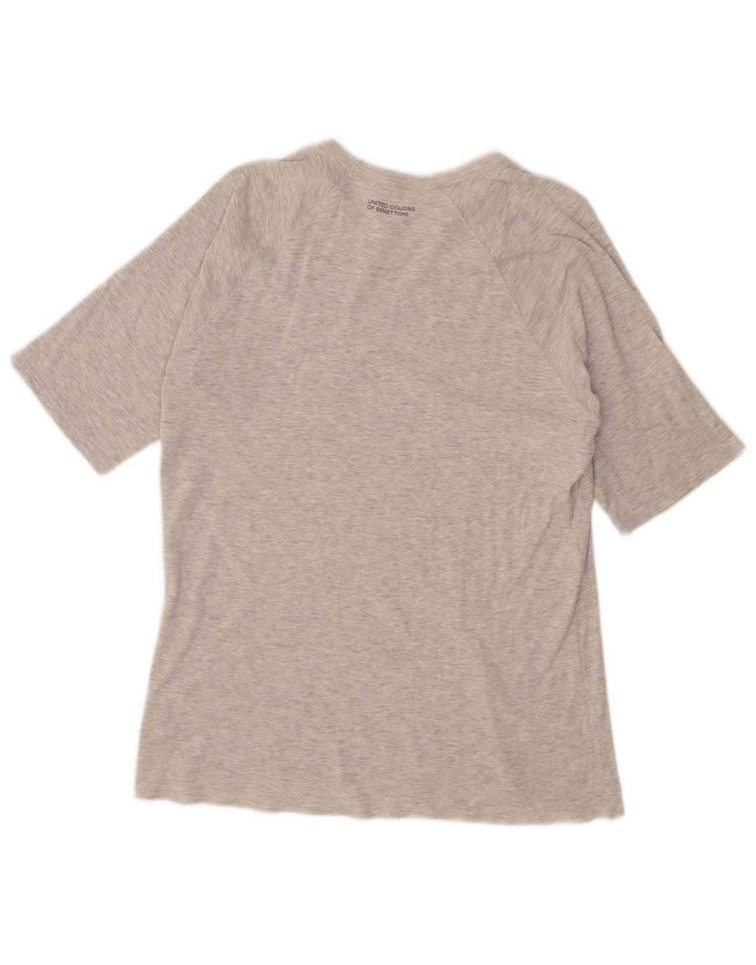 Camiseta feminina Benetton UK 12 cinza médio manchado