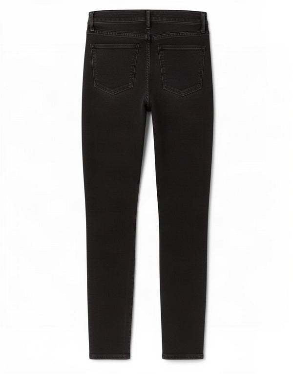 Jeans skinny curvados femininos Gap W28 L28 algodão preto
