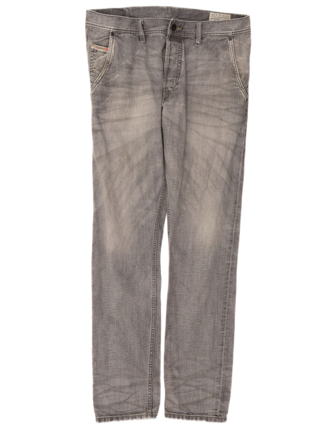 Diesel Mens Kakee Carrot Slim Jeans W32 L30 Cinza Algodão