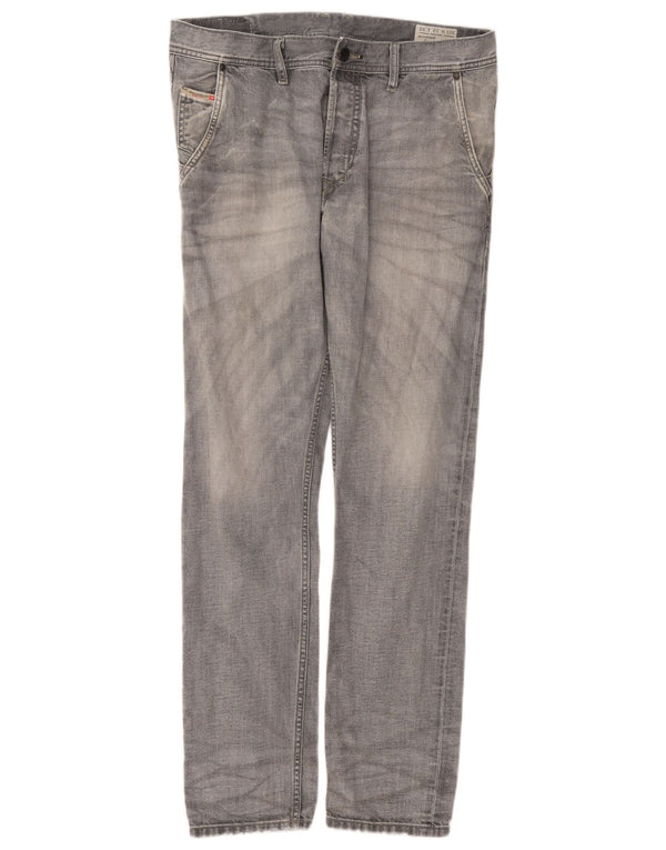 Diesel Mens Kakee Carrot Slim Jeans W32 L30 Cinza Algodão