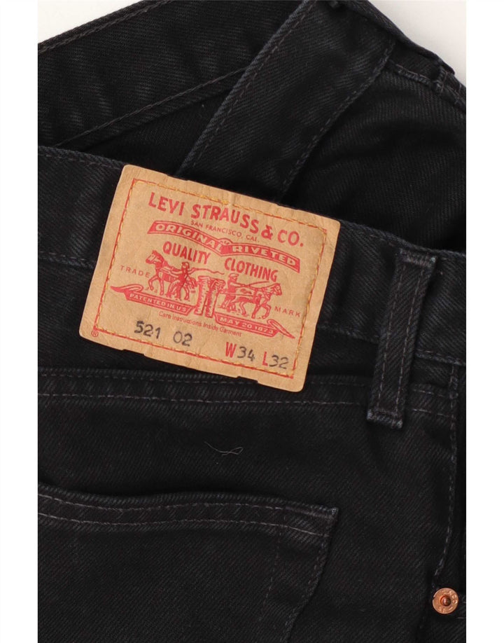 Calça jeans masculina Levi's 521 Tapered W34 L28 preta