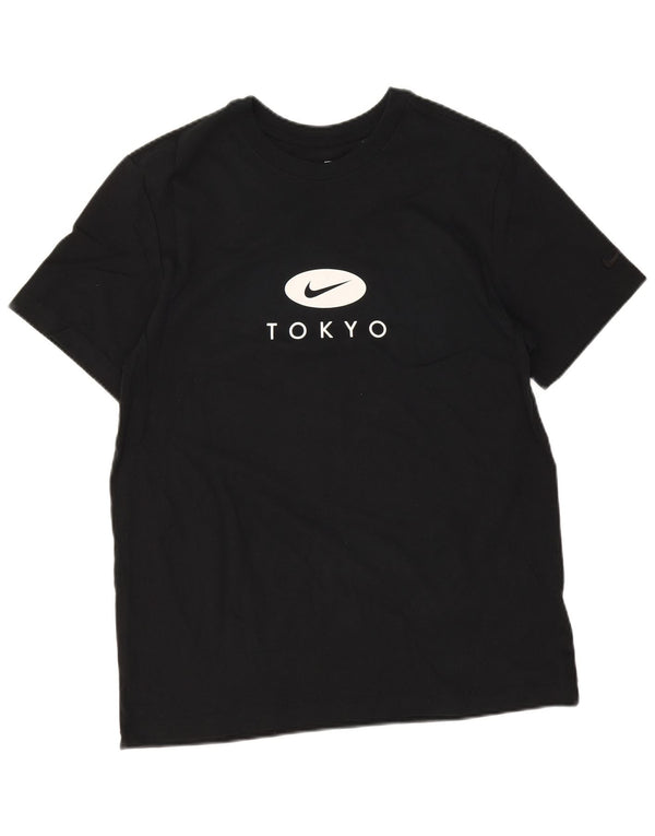 Camiseta Nike masculina Tokyo Graphic Top grande de algodão preto