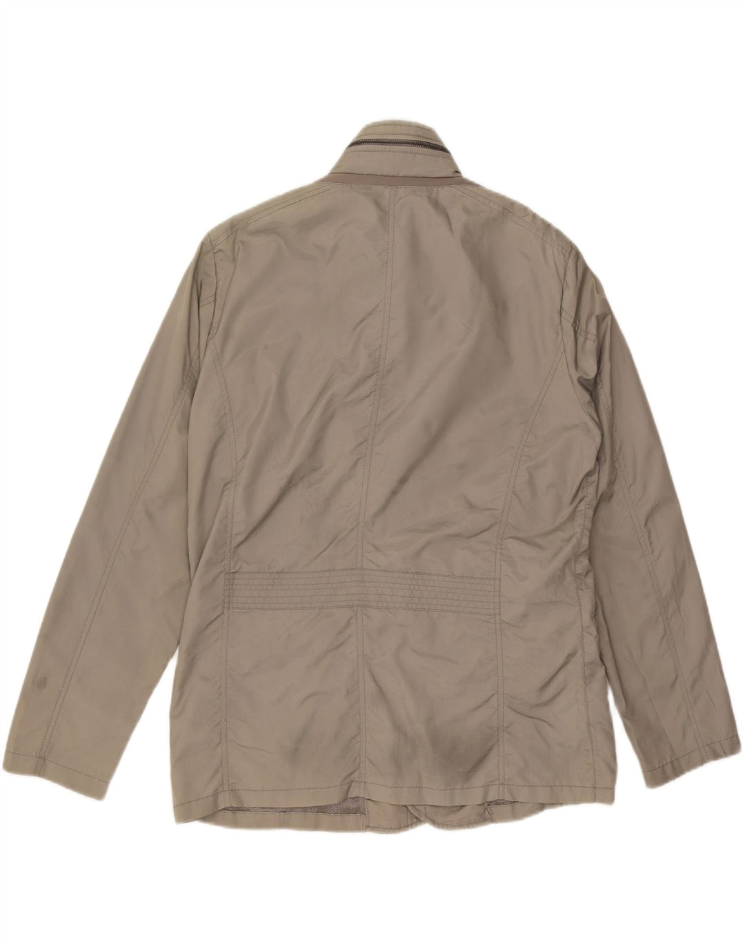 Jaqueta utilitária masculina Geox com capuz UK 42 XL cinza poliamida