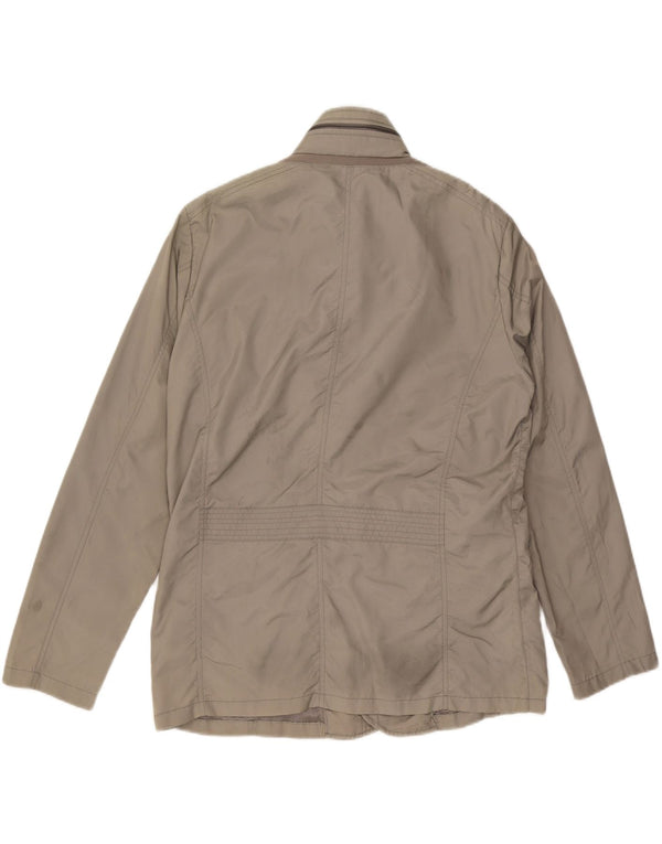 Jaqueta utilitária masculina Geox com capuz UK 42 XL cinza poliamida