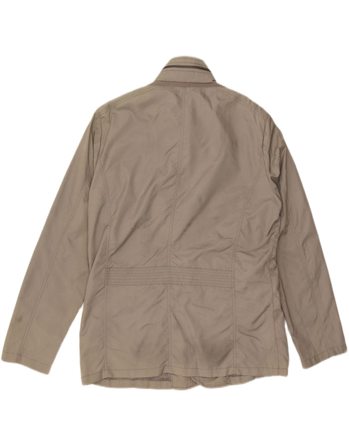 Jaqueta utilitária masculina Geox com capuz UK 42 XL cinza poliamida