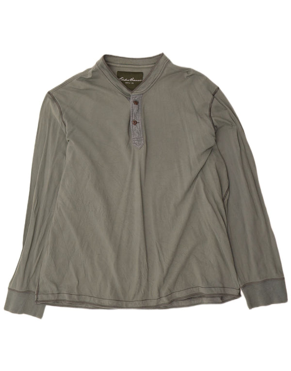 Eddie Bauer Top masculino manga comprida 2XL algodão verde